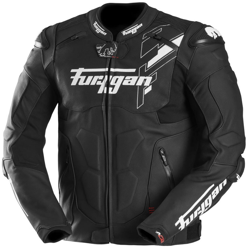 Furygan Raptor Evo 3 ādas motocikla jaka melna-balta