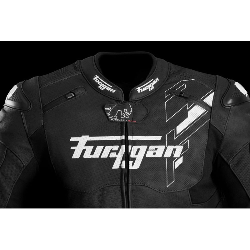 Furygan Raptor Evo 3 ādas motocikla jaka melna-balta