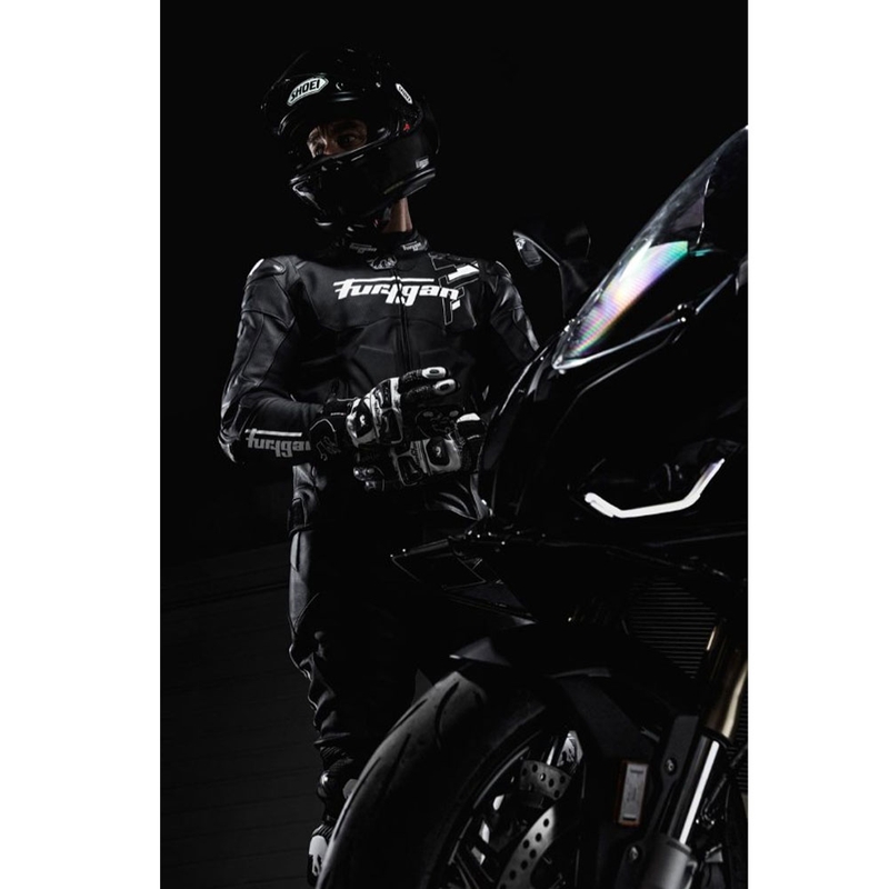 Furygan Raptor Evo 3 ādas motocikla jaka melna-balta