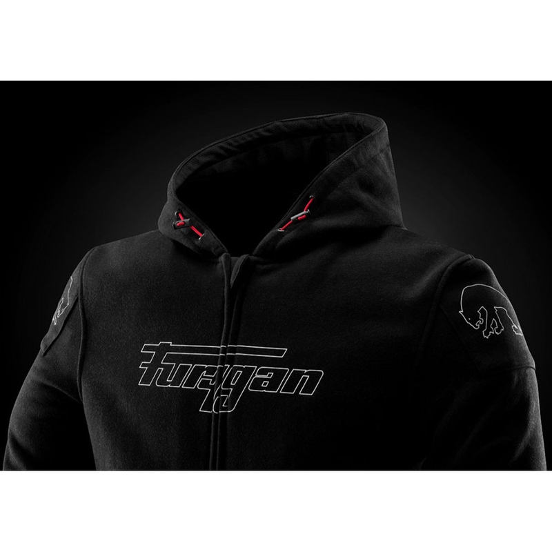 Furygan Livio X Kevlar® motocikla jaka melna-balta