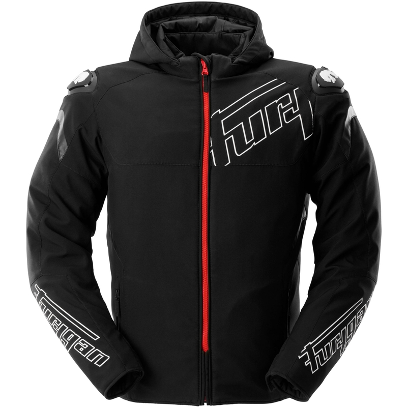 Furygan Sektor Roadster Evo motocikla jaka melna-balta-sarkana