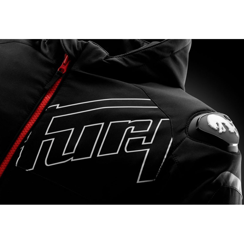 Furygan Sektor Roadster Evo motocikla jaka melna-balta-sarkana