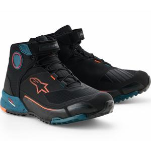 Alpinestars CR-X Drystar motocikla zābaki melni-zili-oranži