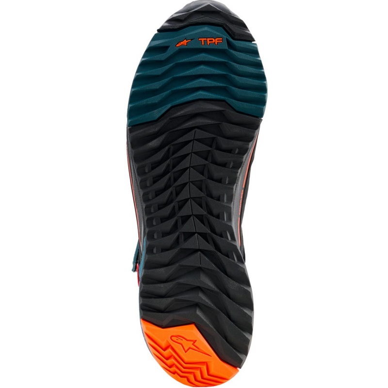 Alpinestars CR-X Drystar motocikla zābaki melni-zili-oranži