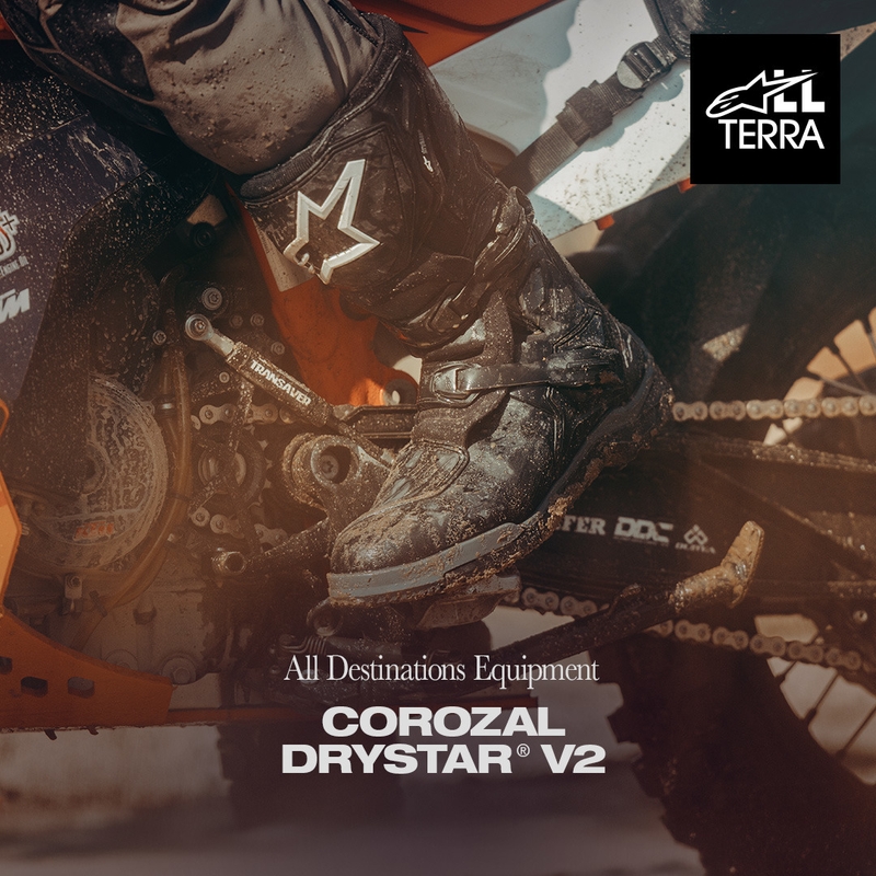 Alpinestars Corozal V2 Adventure Drystar motocikla zābaki brūni-melni