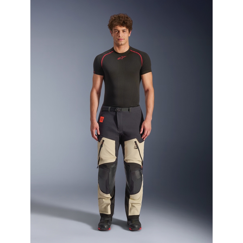 Alpinestars Halo PRO Drystar XF motocikla bikses krēmkrāsas-melnas-sarkanas