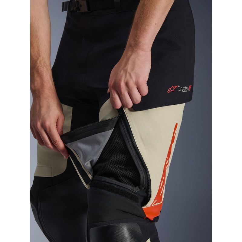 Alpinestars Halo PRO Drystar XF motocikla bikses krēmkrāsas-melnas-sarkanas