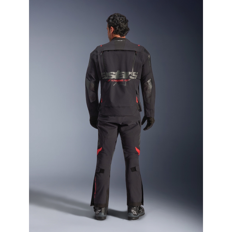 Alpinestars Halo PRO Drystar XF motocikla jaka melna-tumši pelēka-sarkana