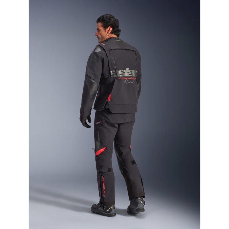 Alpinestars Halo PRO Drystar XF motocikla jaka melna-tumši pelēka-sarkana