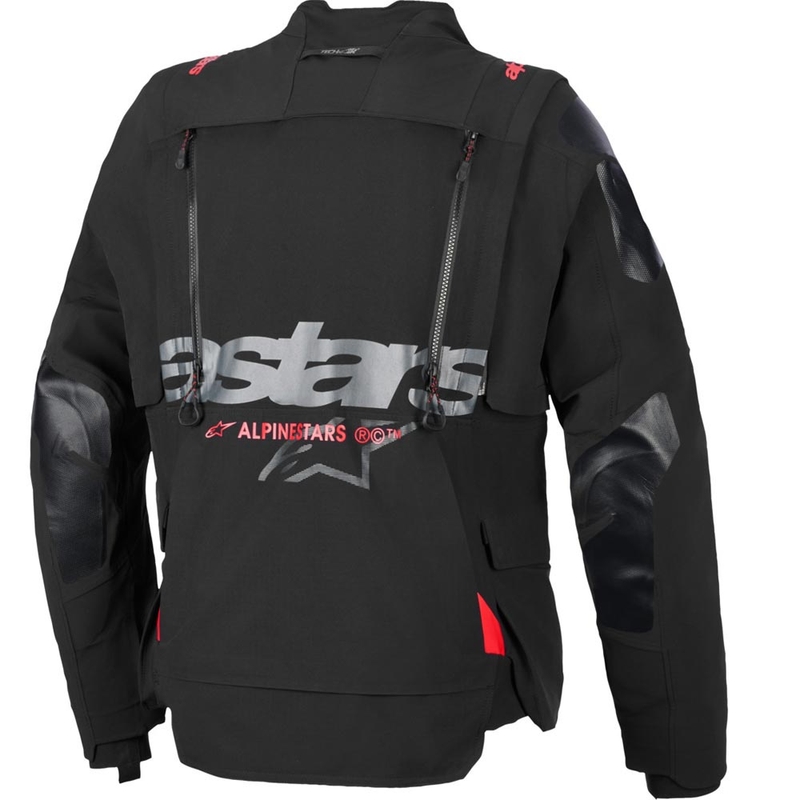 Alpinestars Halo PRO Drystar XF motocikla jaka melna-tumši pelēka-sarkana