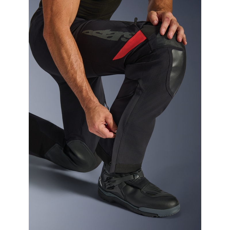 Alpinestars Halo PRO Drystar XF motocikla bikses melnas-tumši pelēkas-sarkanas