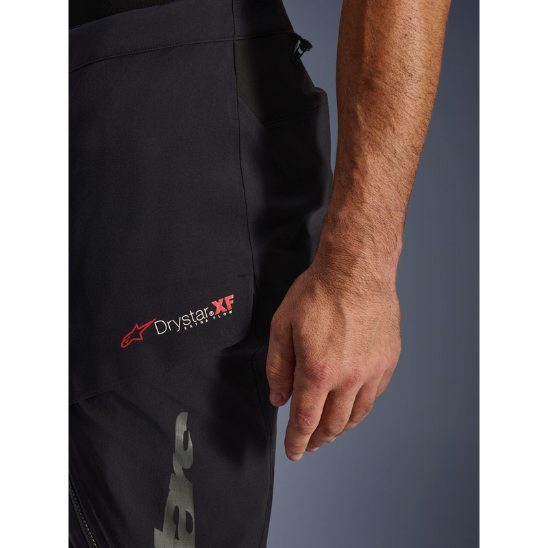 Alpinestars Halo PRO Drystar XF motocikla bikses melnas-tumši pelēkas-sarkanas