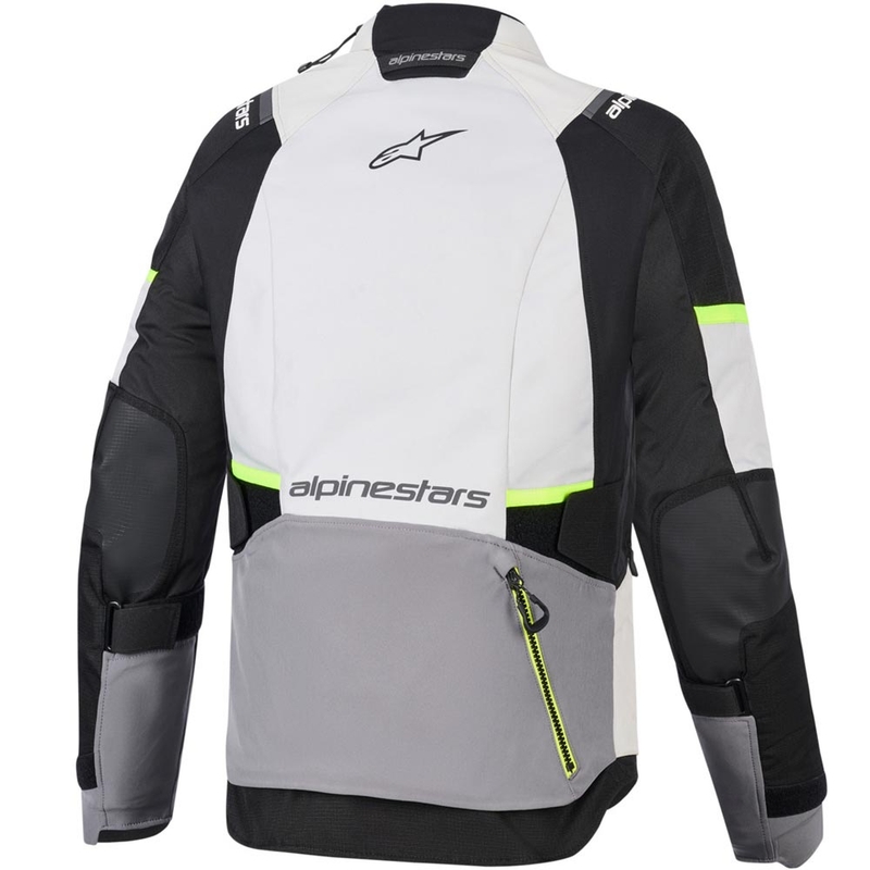Alpinestars Stella Andes V4 Drystar sieviešu motocikla jaka tumši pelēka-gaiši pelēka-melna-fluorescēti dzeltena