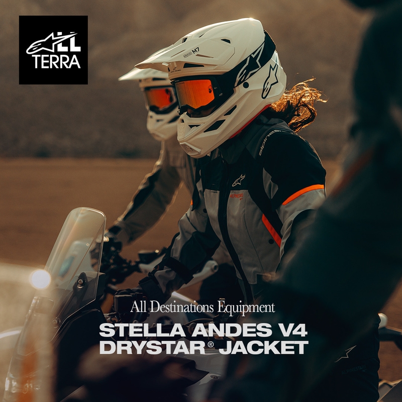 Alpinestars Stella Andes V4 Drystar sieviešu motocikla jaka, tumši pelēka-gaiši pelēka-melna-sarkana