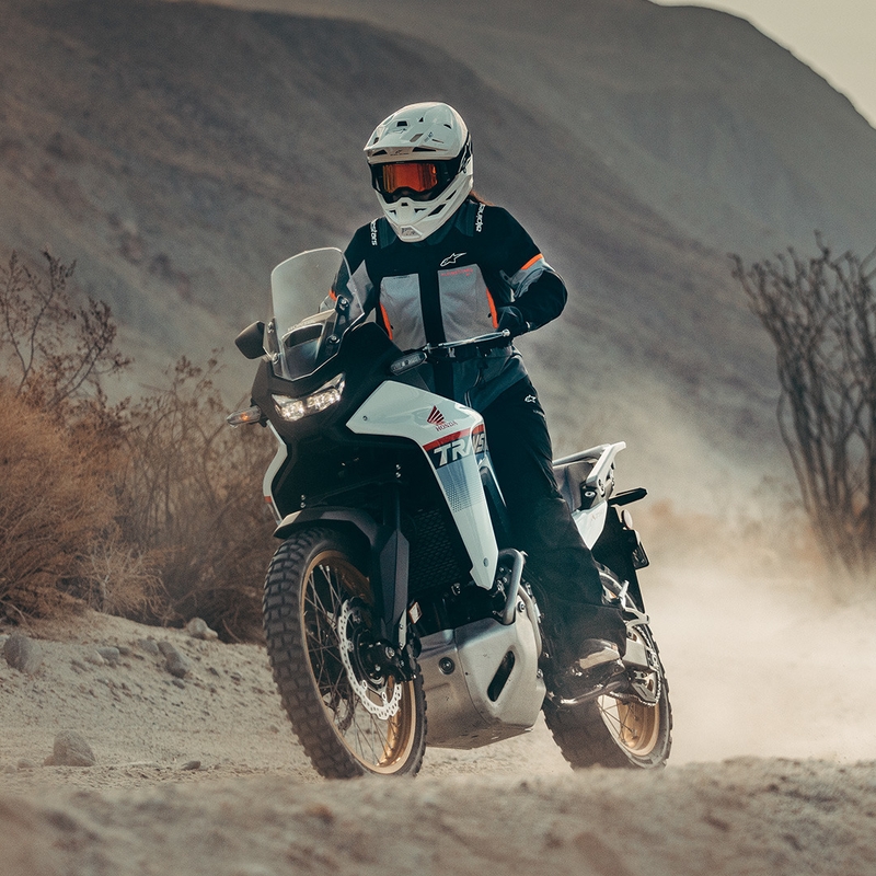 Alpinestars Stella Andes V4 Drystar sieviešu motocikla jaka, tumši pelēka-gaiši pelēka-melna-sarkana