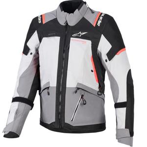 Alpinestars Stella Andes V4 Drystar sieviešu motocikla jaka, tumši pelēka-gaiši pelēka-melna-sarkana