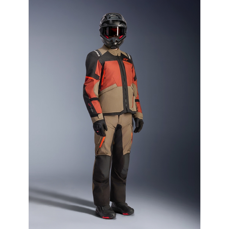 Alpinestars Andes V4 Drystar motocikla jaka gaiši brūna-tumši oranža-melna