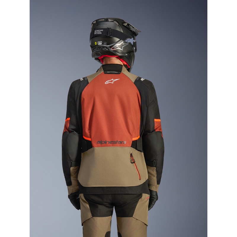 Alpinestars Andes V4 Drystar motocikla jaka gaiši brūna-tumši oranža-melna