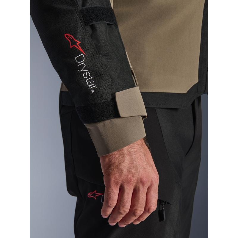 Alpinestars Andes V4 Drystar motocikla jaka krēmkrāsas-gaiši brūna-melna-fluororanža