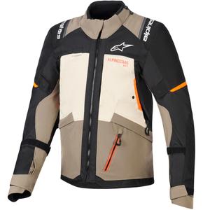 Alpinestars Andes V4 Drystar motocikla jaka krēmkrāsas-gaiši brūna-melna-fluororanža