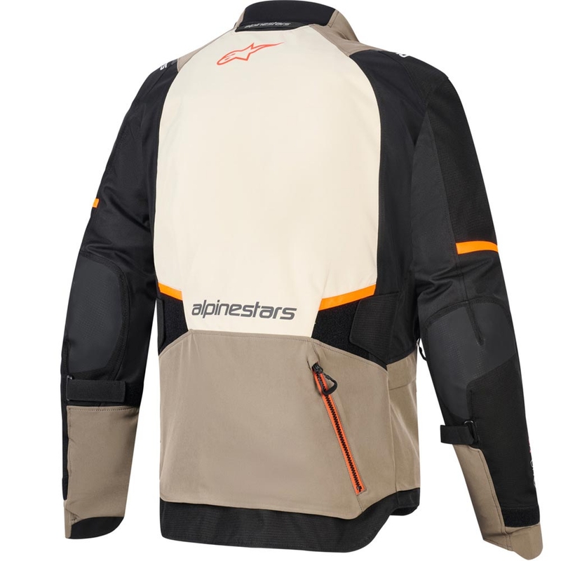 Alpinestars Andes V4 Drystar motocikla jaka krēmkrāsas-gaiši brūna-melna-fluororanža