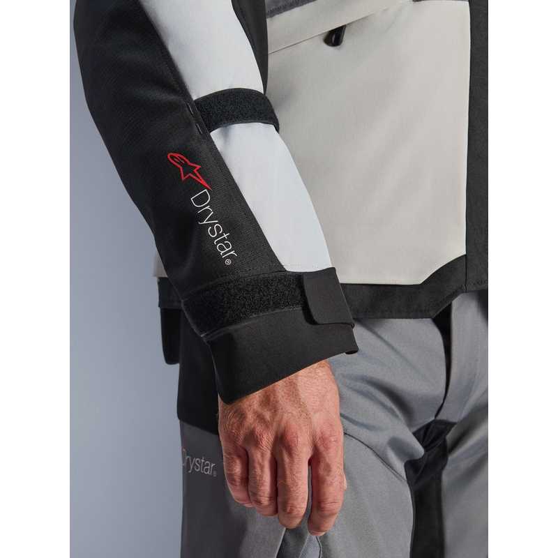 Alpinestars Andes V4 Drystar motocikla jaka tumši pelēka-gaiši pelēka-melna-fluorēti dzeltena