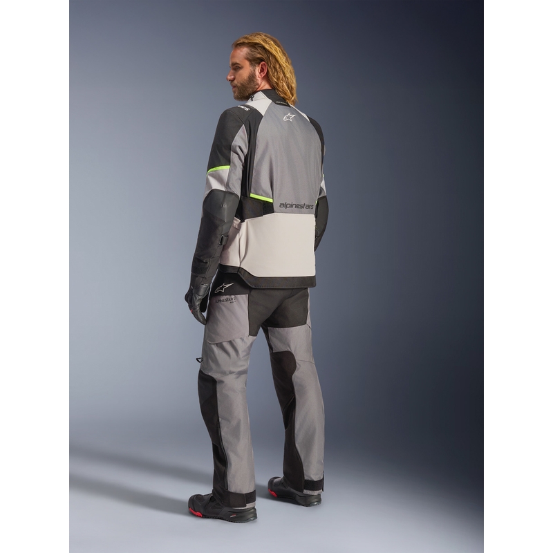 Alpinestars Andes V4 Drystar motocikla jaka tumši pelēka-gaiši pelēka-melna-fluorēti dzeltena