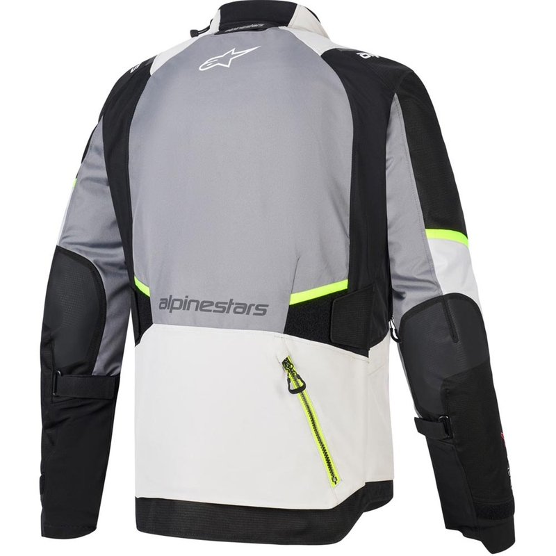 Alpinestars Andes V4 Drystar motocikla jaka tumši pelēka-gaiši pelēka-melna-fluorēti dzeltena