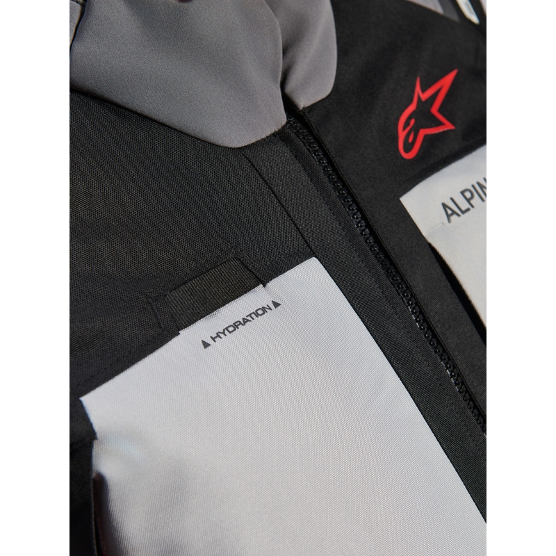 Alpinestars Andes V4 Drystar motocikla jaka, tumši pelēka-gaiši pelēka-melna-sarkana