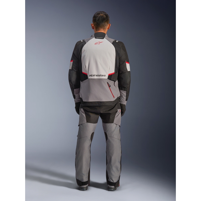 Alpinestars Andes V4 Drystar motocikla jaka, tumši pelēka-gaiši pelēka-melna-sarkana