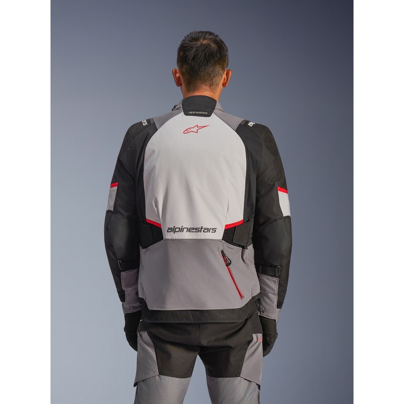 Alpinestars Andes V4 Drystar motocikla jaka, tumši pelēka-gaiši pelēka-melna-sarkana