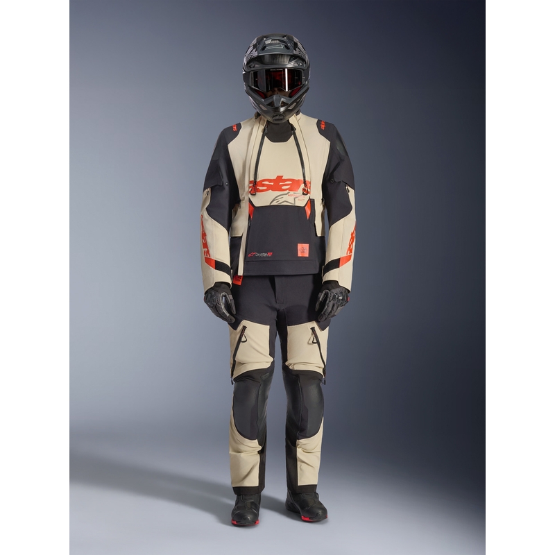 Alpinestars Halo PRO Drystar XF motocikla jaka krēmkrāsas-melna-sarkana