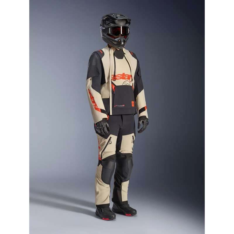 Alpinestars Halo PRO Drystar XF motocikla jaka krēmkrāsas-melna-sarkana