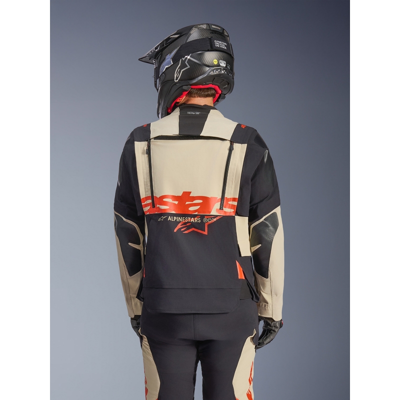 Alpinestars Halo PRO Drystar XF motocikla jaka krēmkrāsas-melna-sarkana