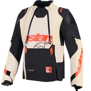 Alpinestars Halo PRO Drystar XF motocikla jaka krēmkrāsas-melna-sarkana