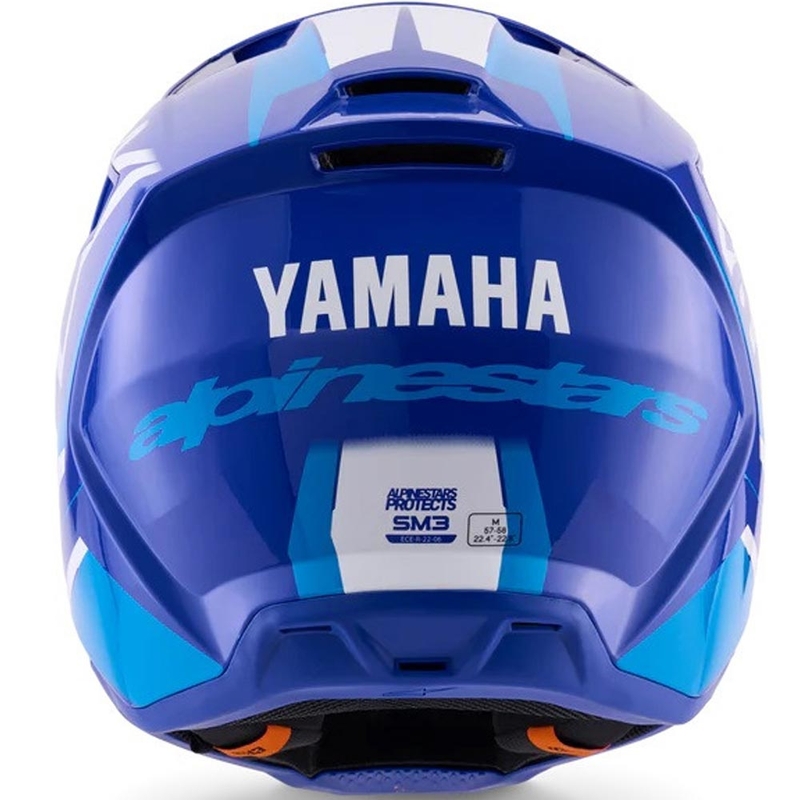 Bērnu motokrosa ķivere Alpinestars S-M3 YAMAHA kolekcija zili balta