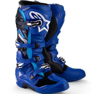 Alpinestars TECH 7 YAMAHA motokrosa zābaki zili balti melna kolekcija