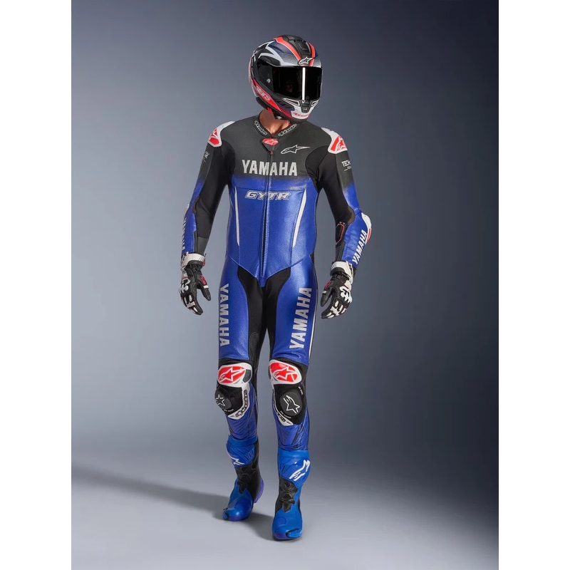Viendaļīgs ādas motocikla kombinezons Alpinestars GP-R7 YAMAHA GYTR TECH-AIR kolekcijas zils-melns-balts-sarkans