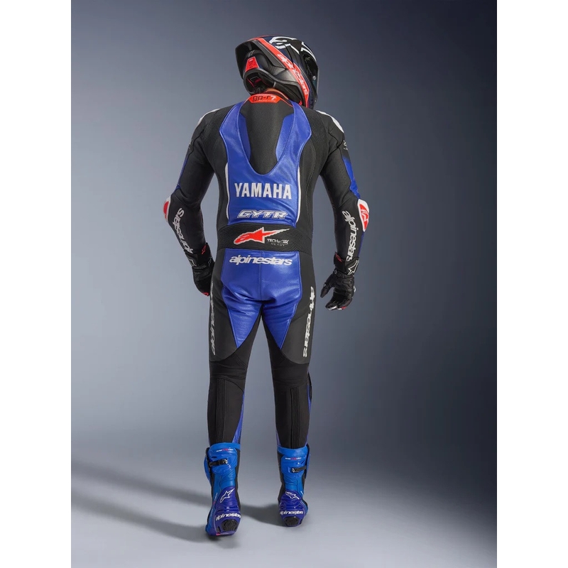 Viendaļīgs ādas motocikla kombinezons Alpinestars GP-R7 YAMAHA GYTR TECH-AIR kolekcijas zils-melns-balts-sarkans