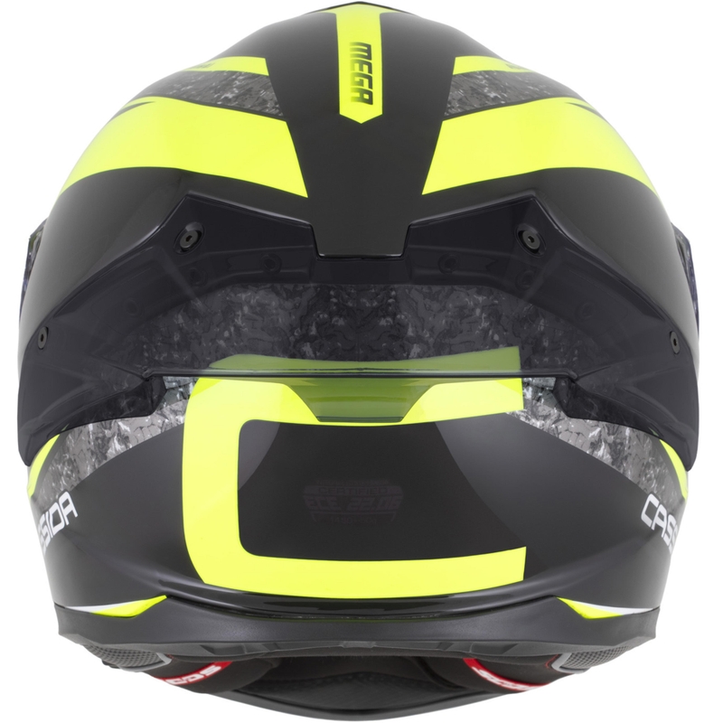 Cassida Integral GTS 2.1 Mega motocikla ķivere, melna-fluorescējoši dzeltena-balta