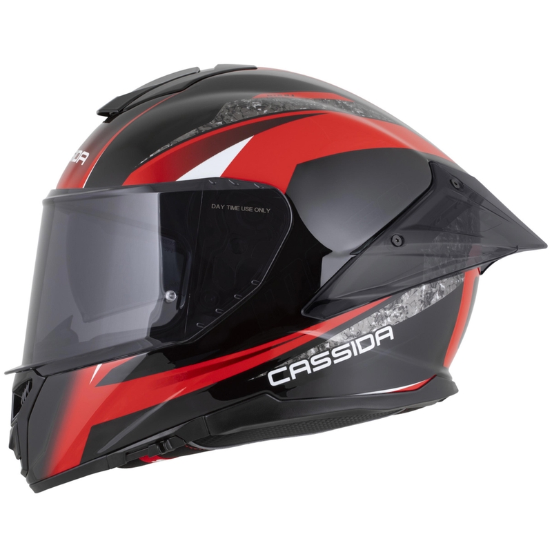Cassida Integral GTS 2.1 Mega motocikla ķivere, melna-sarkana-balta