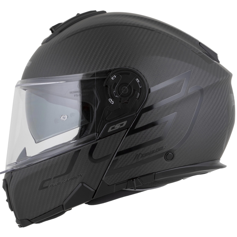 Atverama motocikla ķivere Cassida Modulo 2.1 Plus Carbon BlackOut matēti melna