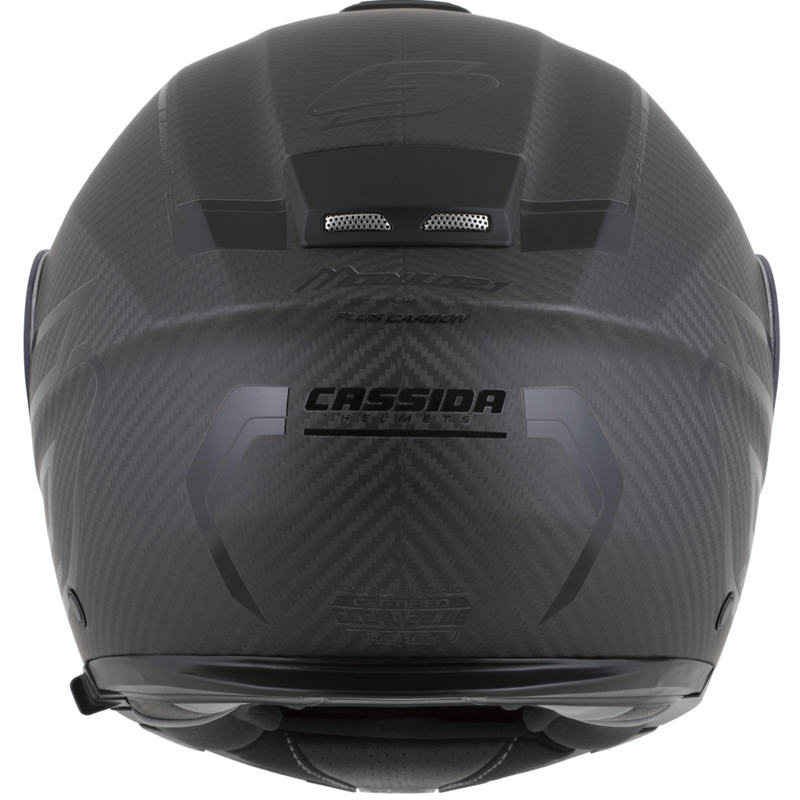 Atverama motocikla ķivere Cassida Modulo 2.1 Plus Carbon BlackOut matēti melna