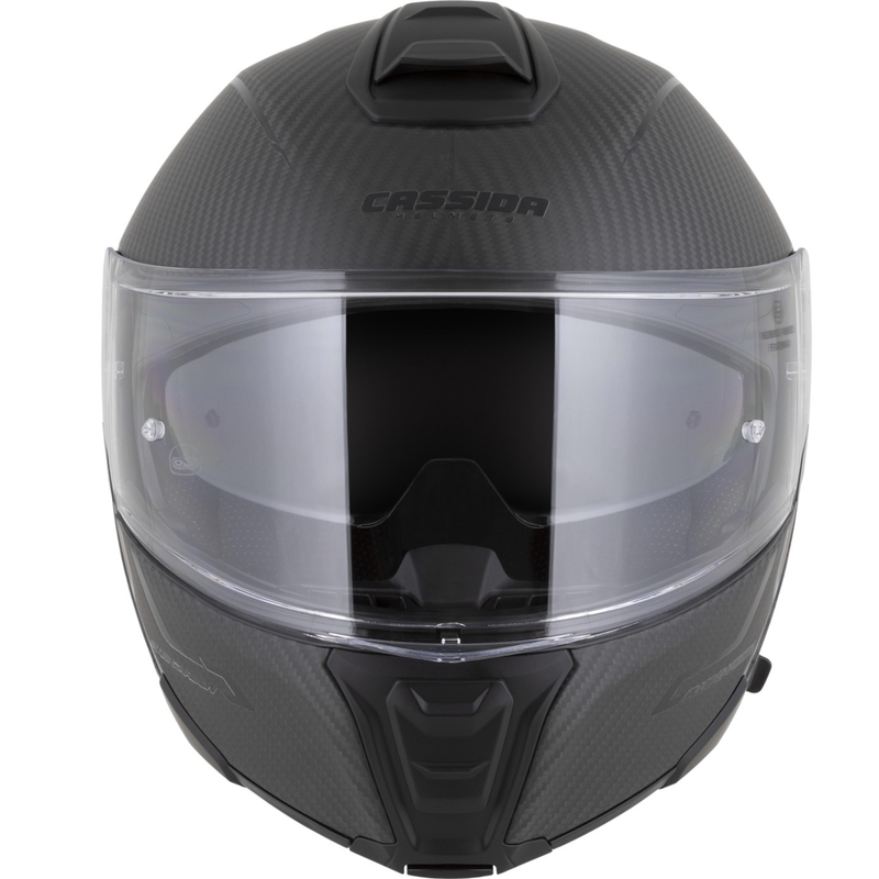 Atverama motocikla ķivere Cassida Modulo 2.1 Plus Carbon BlackOut matēti melna