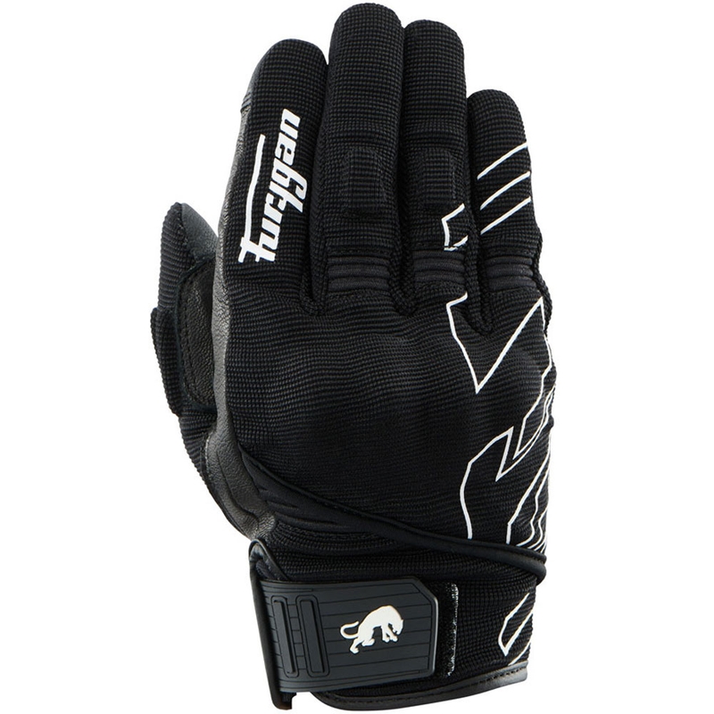 Furygan Jet Neon D3O® Evo sieviešu motocikla cimdi melni balti
