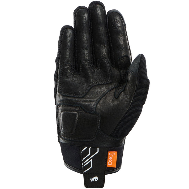 Furygan Jet Neon D3O® Evo sieviešu motocikla cimdi melni balti