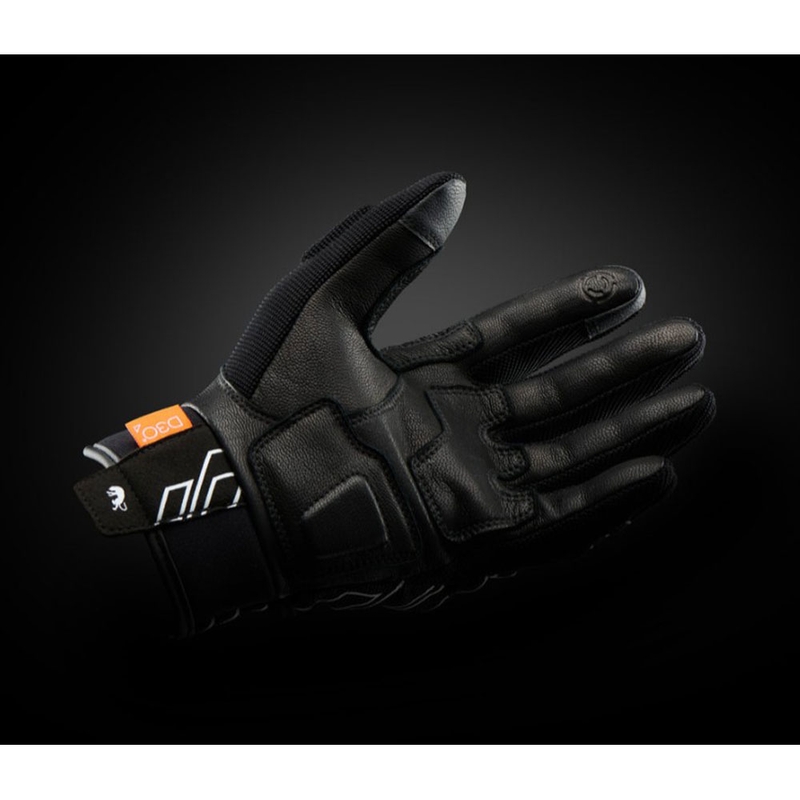 Furygan Jet Neon D3O® Evo sieviešu motocikla cimdi melni balti