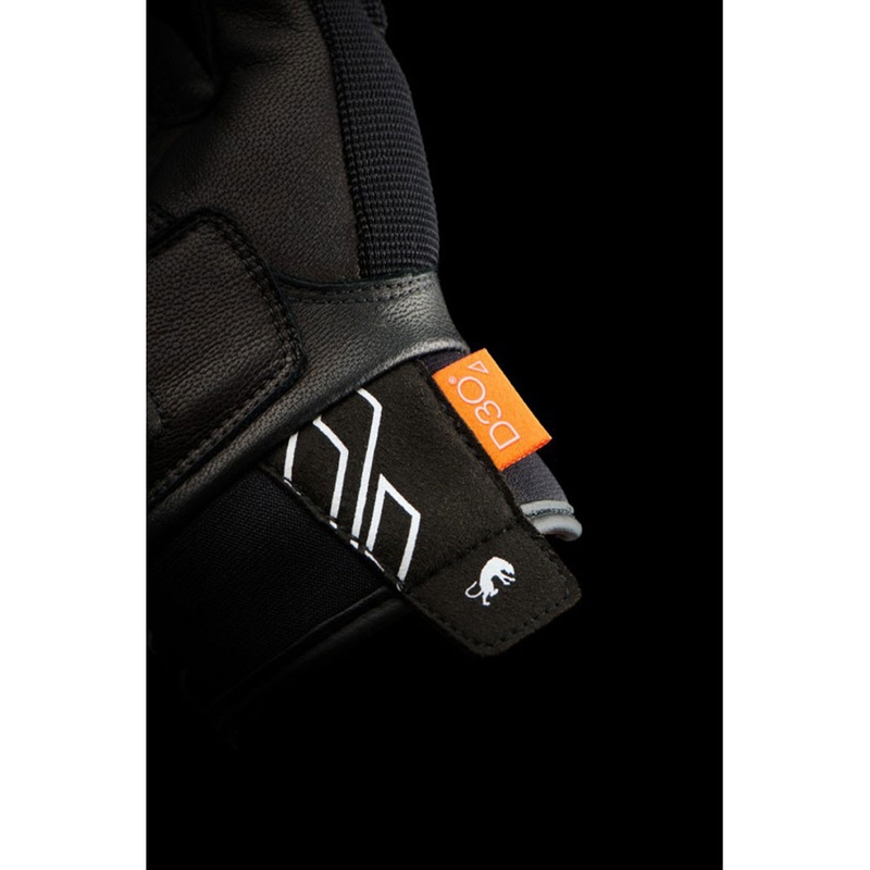 Furygan Jet Neon D3O® Evo sieviešu motocikla cimdi melni balti