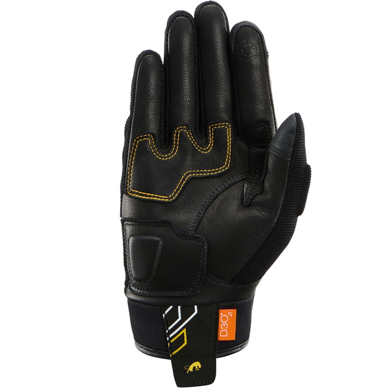 Furygan Jet Neon D3O® Evo sieviešu motocikla cimdi, melni-zeltaini
