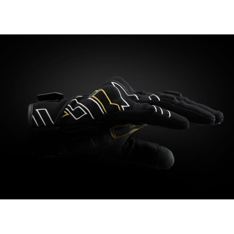 Furygan Jet Neon D3O® Evo sieviešu motocikla cimdi, melni-zeltaini